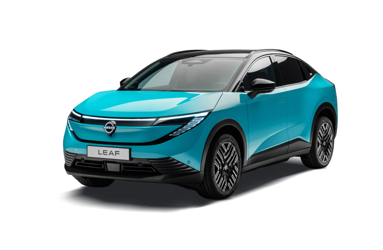 nissan leaf exterior blue